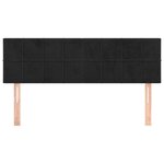 vidaXL Têtes de lit 2 Pièces Noir 72x5x78/88 cm Velours
