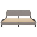 vidaXL Cadre de lit sans matelas taupe 160x200 cm tissu