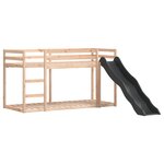 vidaXL Lit superposé avec toboggan et échelle sans matelas 90x190 cm