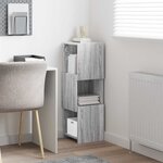 vidaXL Meuble d'angle Blanc 30 5x30x95cm Bois d'ingénierie