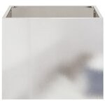 vidaXL Cache-pot de jardin Argent 50 x 32 x 40 cm Acier inoxydable