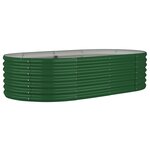 vidaXL Lit surélevé de jardin Acier galvanisé 152x80x36 cm Vert