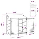 vidaXL Abri de jardin Naturel 106 x 56 x 113 5 cm Bois de Sapin Massif