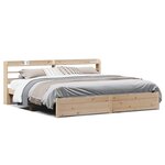 vidaXL Cadre de lit avec tête de lit sans matelas 180x200 cm