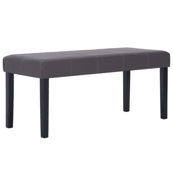 Banquette pouf tabouret meuble banc 106 cm gris synthétique 3002207