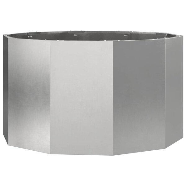 vidaXL Jardinière Argent 90 x 90 x 50 cm Acier inoxydable