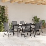 vidaXL Ensemble de salle à manger de jardin 7 pièces en anthracite