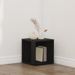 Table d'appoint vidaXL Noir Chêne 33x33x34 5 cm Bois reconstitué
