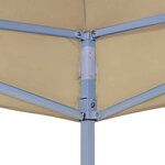 vidaXL Toit de tente de réception 4x3 m Beige 270 g/m²