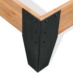 vidaXL Cadre de lit sans matelas bois d'acacia massif acier 152x203 cm
