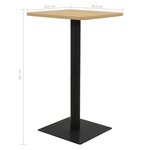 vidaXL Table de bistro Couleur chêne 78 5x78 5x107 cm