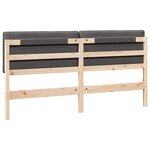 vidaXL Tête de lit capitonnée Brun et gris foncé 200 cm Pin massif