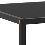 vidaXL Table basse Noir avec verre noir 120x60x35 cm