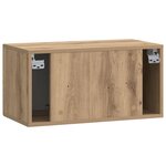 vidaXL Meuble TV mural 59 5 x 31 x 30 cm Chêne artisanal