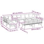 vidaXL Bancs de jardin avec coussins lot de 8 acier enduit de poudre