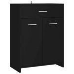 vidaXL Armoire de salle de bain noir 60x33x80 cm bois d’ingénierie