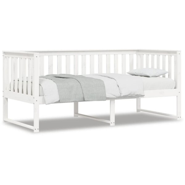 vidaXL Lit de jour sans matelas blanc 90x190 cm bois de pin massif