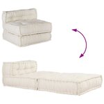vidaXL Pouf modulaire crème 70x70x54 tissu