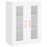 vidaXL Buffet haut Blanc 69 5x34x180 cm Bois d'ingénierie