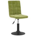 vidaXL Chaises pivotantes à manger lot de 6 vert clair velours