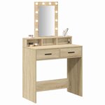 vidaXL Table de Toilette Marron 79 x 41 x 140 cm Bois d'ingénierie