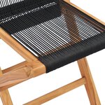 vidaXL Chaises pliables de jardin lot de 2 Bois teck solide et corde