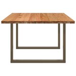 vidaXL Table à manger marron clair bois de chêne massif rectangulaire