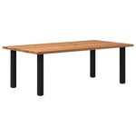 vidaXL Table à manger et bord naturel bois massif chêne rectangulaire