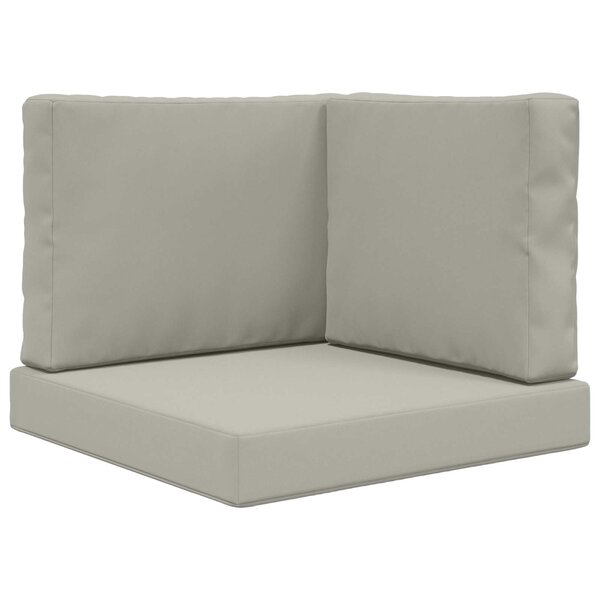 vidaXL Coussin de canapé d'extérieur 3 Pièces Gris Polyester