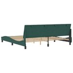 vidaXL Cadre de lit avec tête de lit Vert foncé 200x200 cm Velours