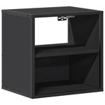 vidaXL Tables de chevet murales 2 Pièces noir 40x31x39 5 cm
