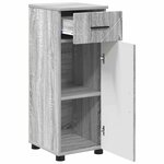 vidaXL Cabinet de salle de bain avec porte Sonoma gris 30 x 35 x 80 cm