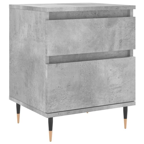 vidaXL Table de chevet gris béton 40x35x50 cm bois d’ingénierie