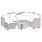 vidaXL Salon de jardin avec coussins 8 Pièces beige résine tressée