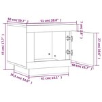 vidaXL Table basse chêne fumé 51x50x45 cm bois d'ingénierie