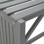 vidaXL Banc d'angle de jardin et jardinière 117 cm bois d'acacia gris