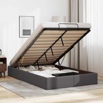 vidaXL Cadre de lit ottoman sans matelas gris 120x200 cm similicuir