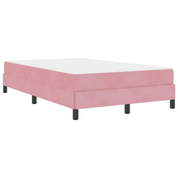 vidaXL Lit boxspring avec matelas Rose 120 x 190 cm Velours