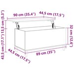 vidaXL Table basse Sonoma gris 90x44 5x45 cm Bois d'ingénierie