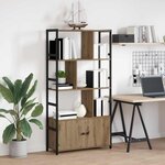 vidaXL Étagère Chêne artisanal 80 x 30 x 155 5 cm Bois d'ingénierie
