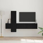 vidaXL Ensemble meuble TV 5 Pièces Chêne noir Bois d'ingénierie