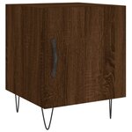vidaXL Tables de chevet 2Pièces chêne marron 40x40x50cm bois d'ingénierie