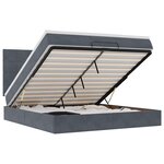 VidaXL Cadre de lit ottoman avec matelas gris foncé 180x200cm velours