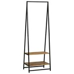 vidaXL Porte-vêtements Noir 60 x 45 x 180 cm Bois d'acacia massif