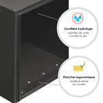 Boîte aux lettres Préface 1 porte   Noir décor RAL 9005D
