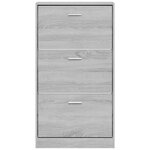 vidaXL Armoire à chaussures Sonoma gris 59x17x108 cm Bois d'ingénierie