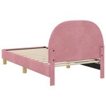 vidaXL Cadre de lit pour enfants avec tête de lit Rose 80 x 160 cm