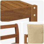 vidaXL Ensemble de canapés d'extérieur 5 Pièces Naturel et Beige