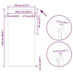 vidaXL Store enrouleur occultant blanc cassé 105x230 cm largeur tissu