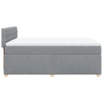 vidaXL Sommier à lattes de lit avec matelas Gris clair 160x200cm Tissu